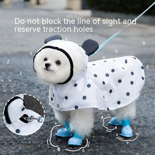 Summer Full Printed Polka Dot Bear Dog Poncho | Luxury Home Accessories | Heulog Glow