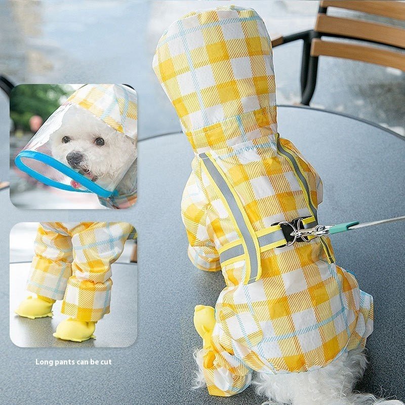 Summer Full Printed Polka Dot Bear Dog Poncho | Luxury Home Accessories | Heulog Glow