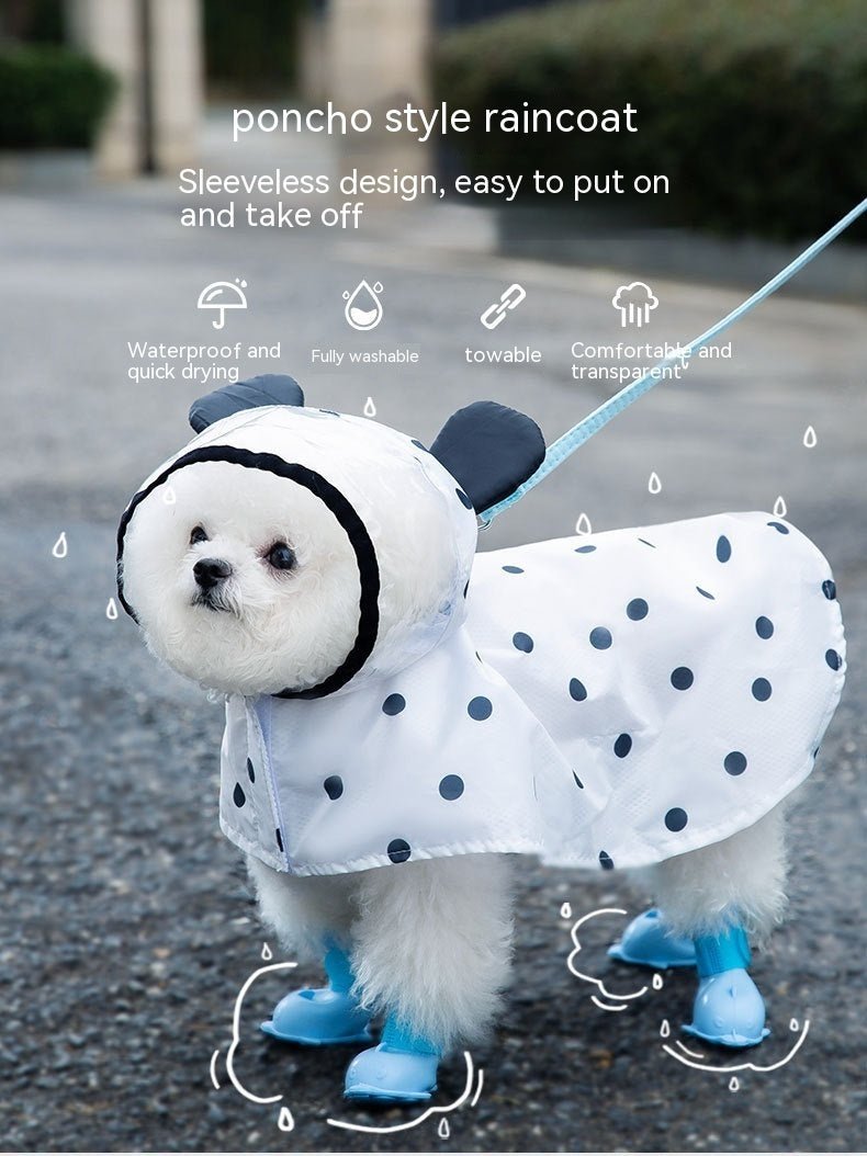 Summer Full Printed Polka Dot Bear Dog Poncho | Luxury Home Accessories | Heulog Glow