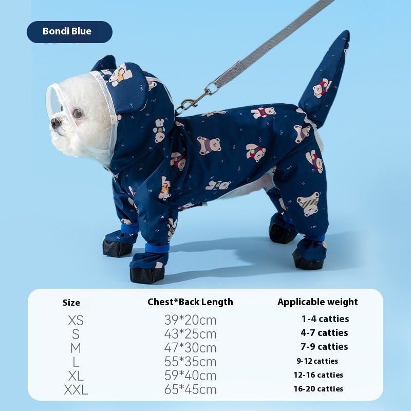 Summer Full Printed Polka Dot Bear Dog Poncho | Luxury Home Accessories | Heulog Glow
