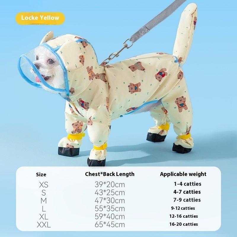 Summer Full Printed Polka Dot Bear Dog Poncho | Luxury Home Accessories | Heulog Glow