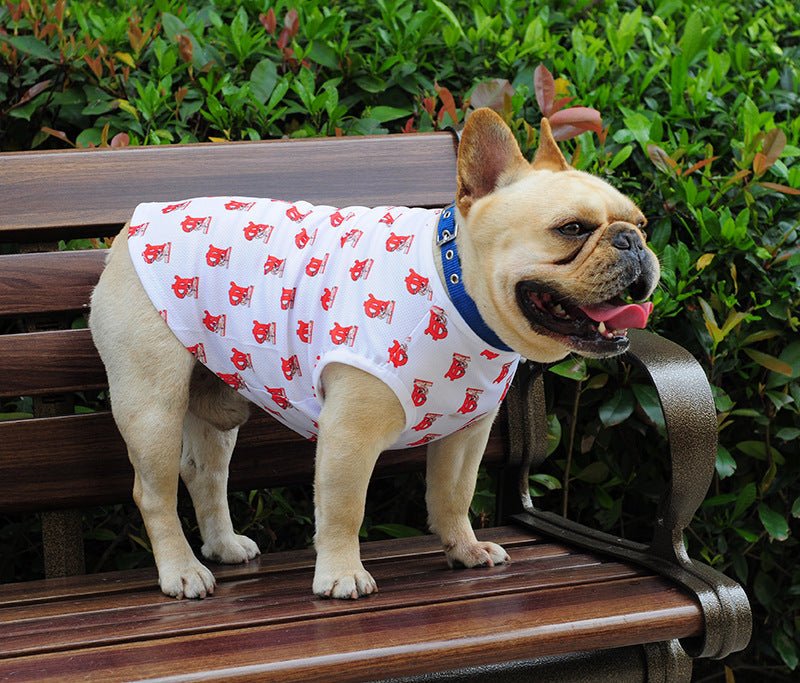 Summer Small Dog Letter Full Print Pet Vest | Luxury Home Accessories | Heulog Glow