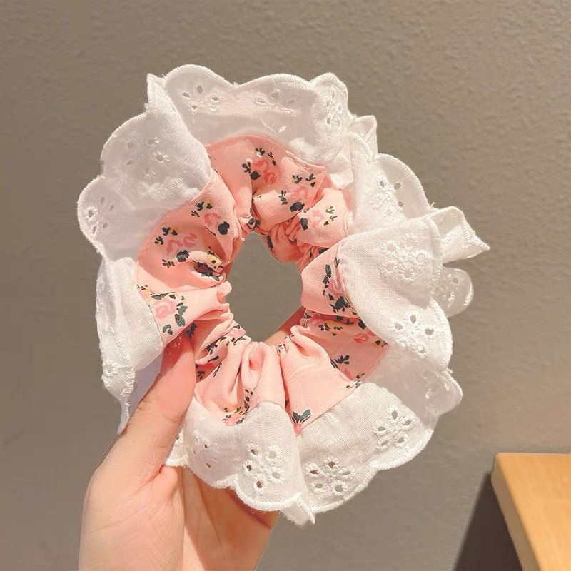 Summer Super Fairy Sweet Lace Large Intestine Hair Ring | Luxury Home Accessories | Heulog Glow