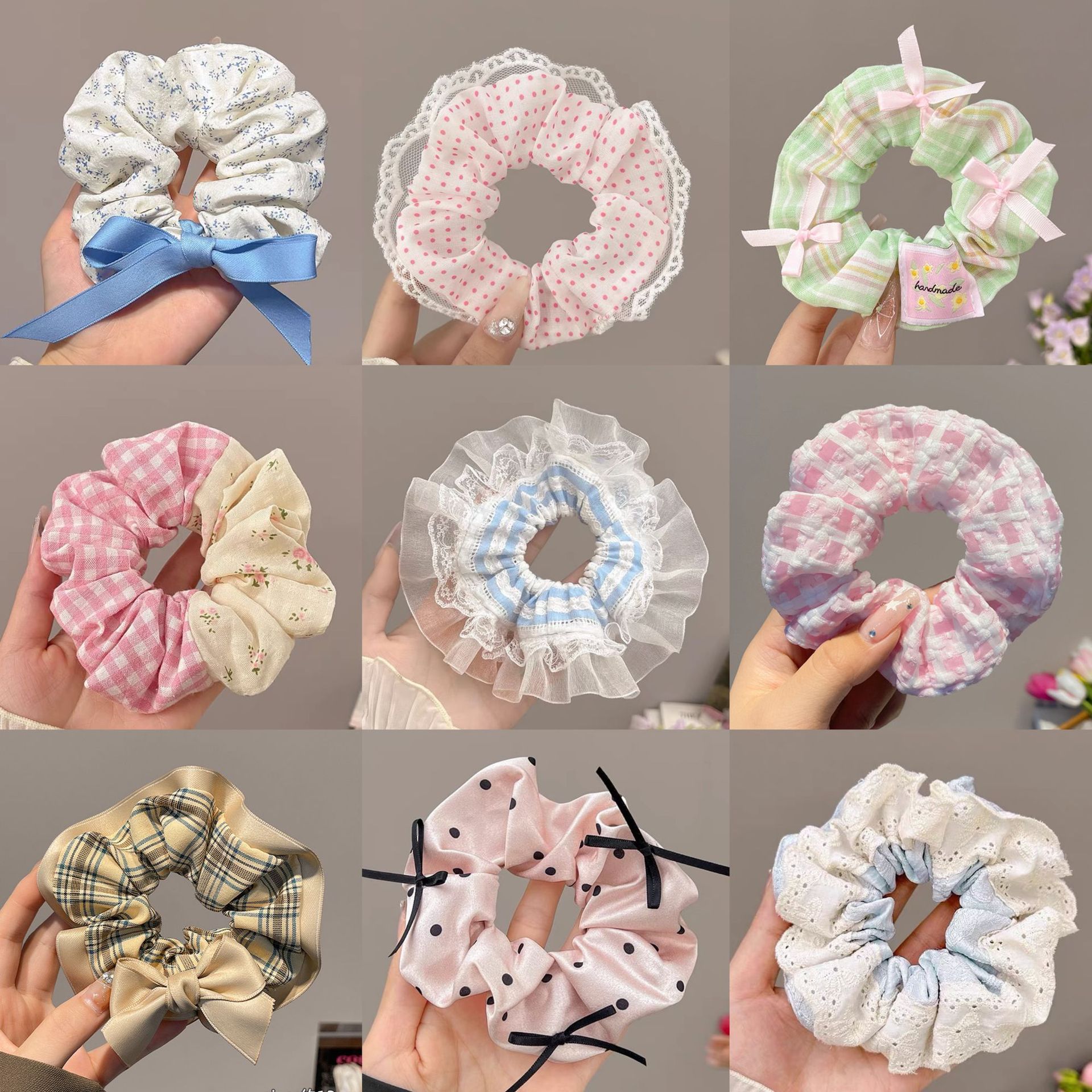 Summer Super Fairy Sweet Lace Large Intestine Hair Ring | Luxury Home Accessories | Heulog Glow