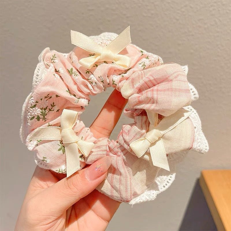 Summer Super Fairy Sweet Lace Large Intestine Hair Ring | Luxury Home Accessories | Heulog Glow