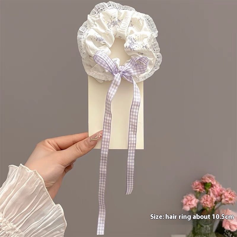 Summer Super Fairy Sweet Lace Large Intestine Hair Ring | Luxury Home Accessories | Heulog Glow