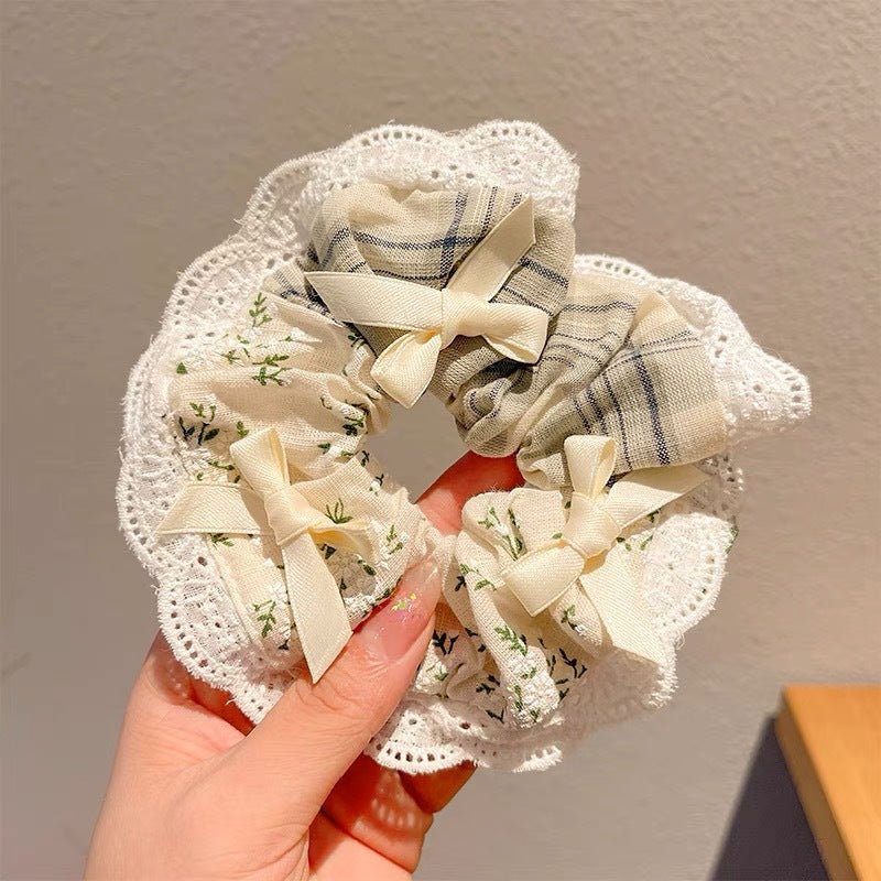 Summer Super Fairy Sweet Lace Large Intestine Hair Ring | Luxury Home Accessories | Heulog Glow
