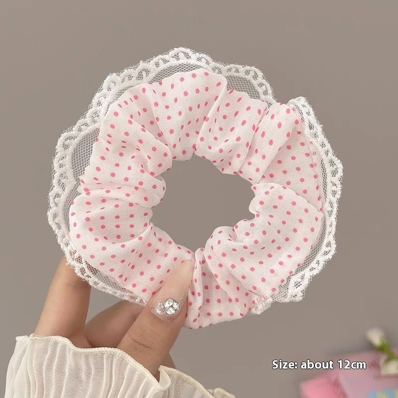 Summer Super Fairy Sweet Lace Large Intestine Hair Ring | Luxury Home Accessories | Heulog Glow
