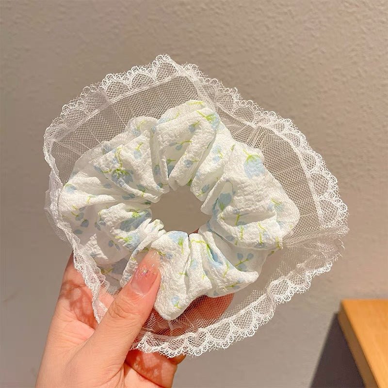 Summer Super Fairy Sweet Lace Large Intestine Hair Ring | Luxury Home Accessories | Heulog Glow