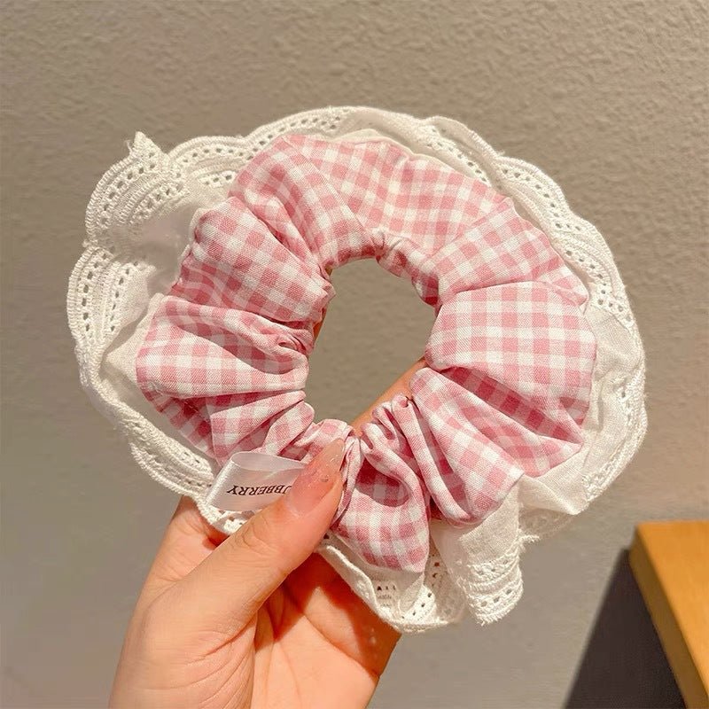 Summer Super Fairy Sweet Lace Large Intestine Hair Ring | Luxury Home Accessories | Heulog Glow