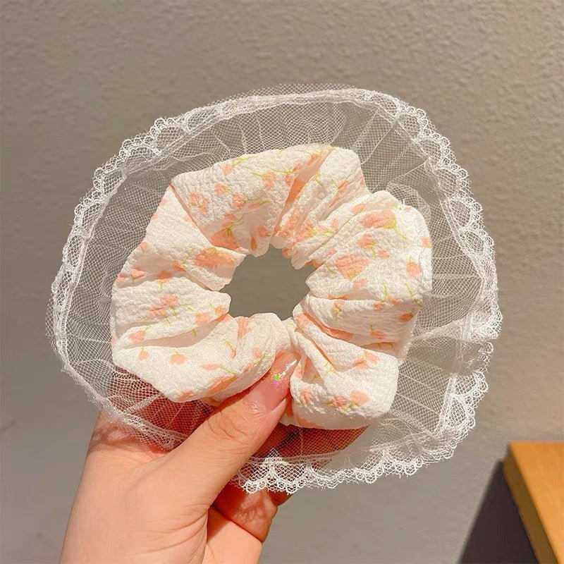 Summer Super Fairy Sweet Lace Large Intestine Hair Ring | Luxury Home Accessories | Heulog Glow