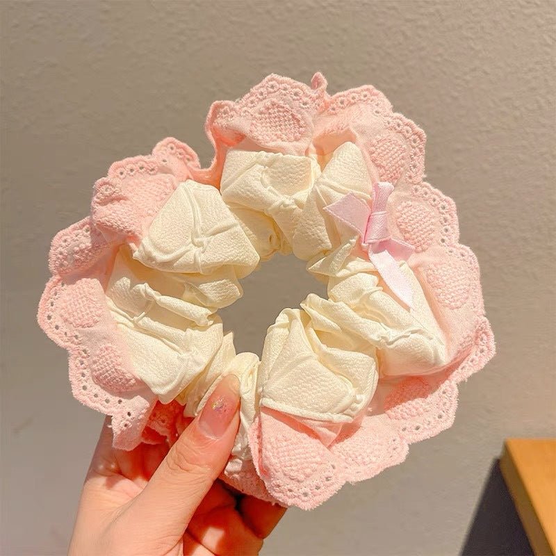 Summer Super Fairy Sweet Lace Large Intestine Hair Ring | Luxury Home Accessories | Heulog Glow