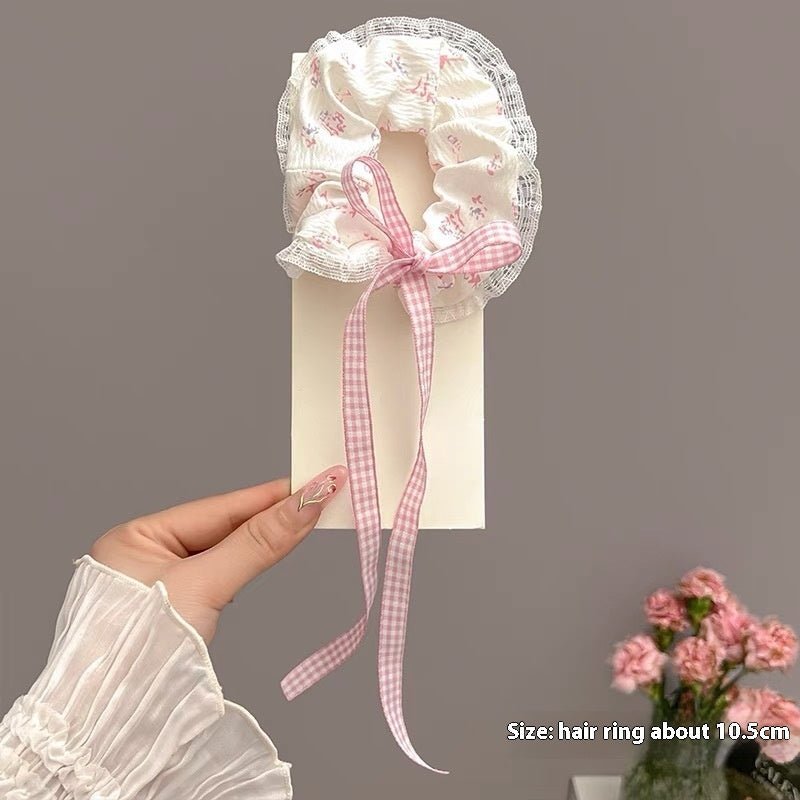 Summer Super Fairy Sweet Lace Large Intestine Hair Ring | Luxury Home Accessories | Heulog Glow