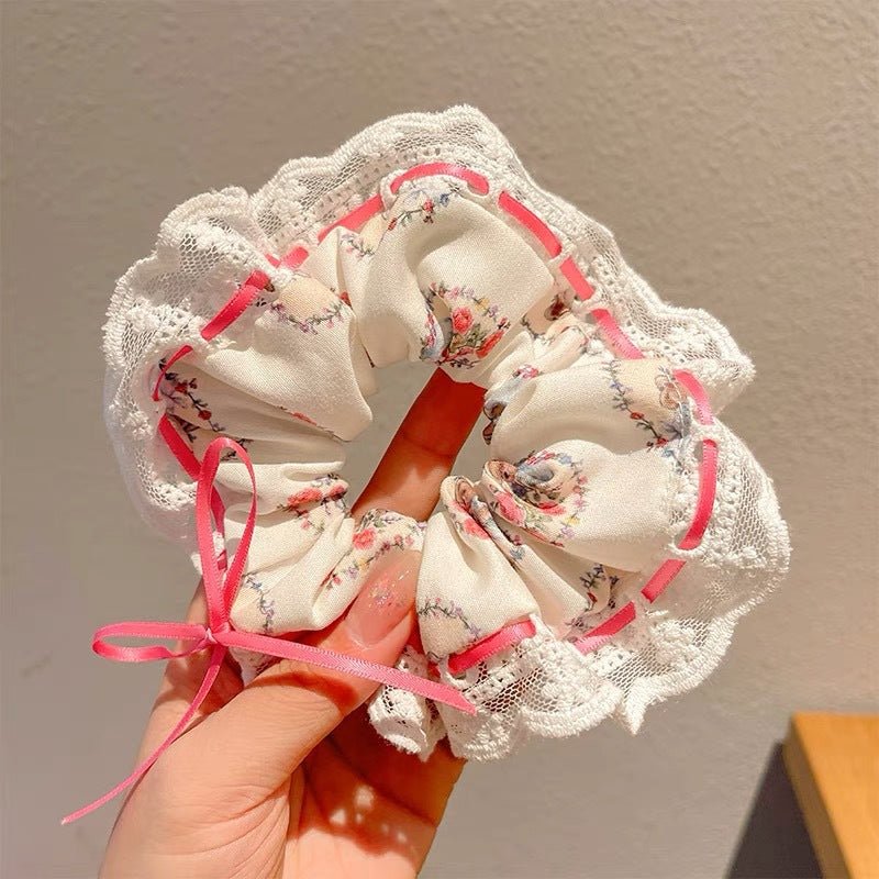 Summer Super Fairy Sweet Lace Large Intestine Hair Ring | Luxury Home Accessories | Heulog Glow