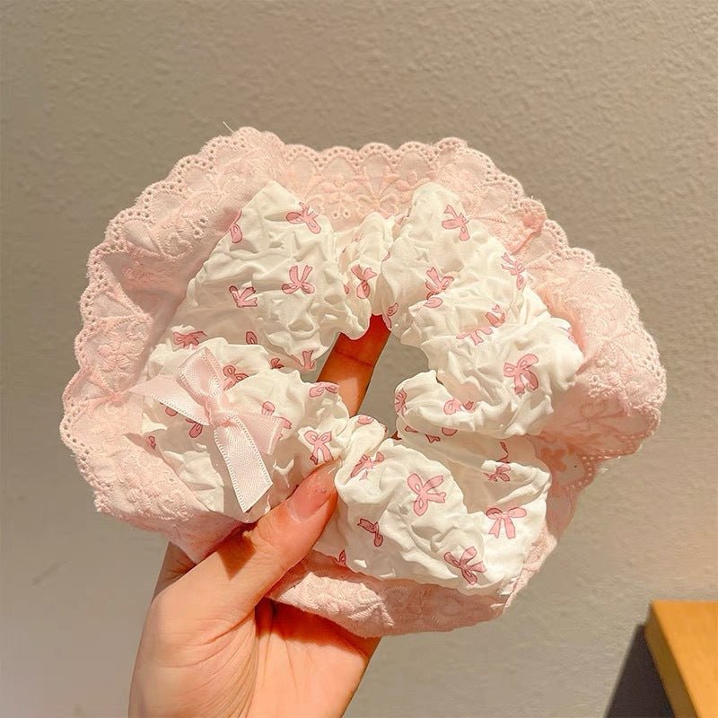 Summer Super Fairy Sweet Lace Large Intestine Hair Ring | Luxury Home Accessories | Heulog Glow
