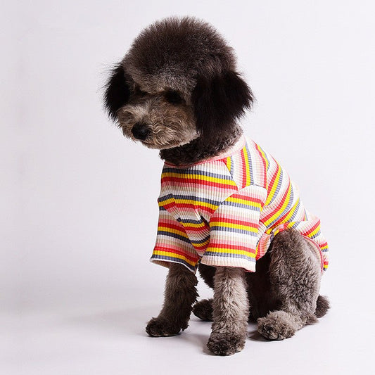 Summer Thin Cotton Breathable Striped T-shirt For Dogs And Cats | Luxury Home Accessories | Heulog Glow