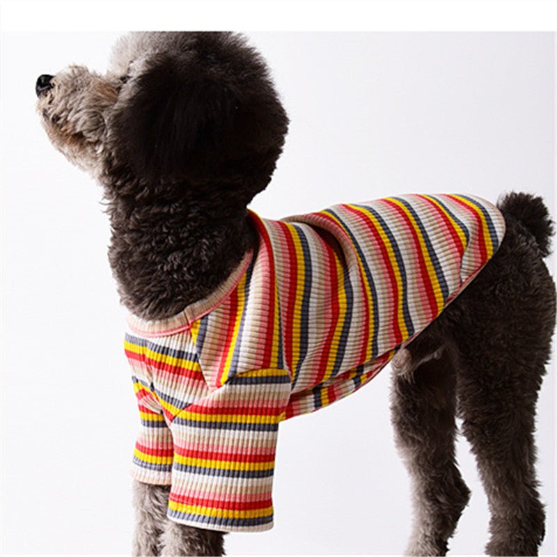 Summer Thin Cotton Breathable Striped T-shirt For Dogs And Cats | Luxury Home Accessories | Heulog Glow