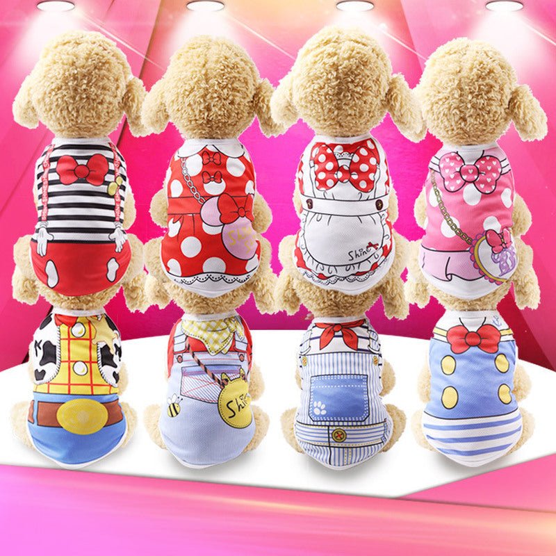 Summer thin pet cartoon clothes | Luxury Home Accessories | Heulog Glow