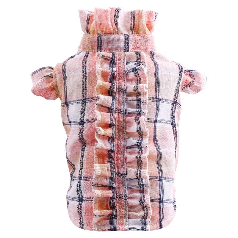 Summer Thin Pet Clothes Cat Clothes Wood Ear Check Shirt | Luxury Home Accessories | Heulog Glow