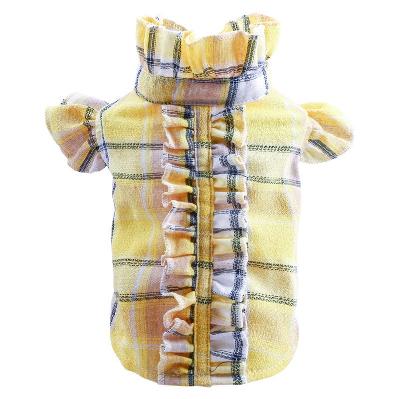 Summer Thin Pet Clothes Cat Clothes Wood Ear Check Shirt | Luxury Home Accessories | Heulog Glow