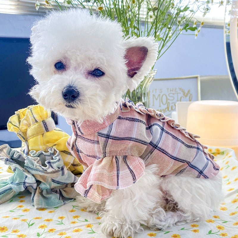 Summer Thin Pet Clothes Cat Clothes Wood Ear Check Shirt | Luxury Home Accessories | Heulog Glow