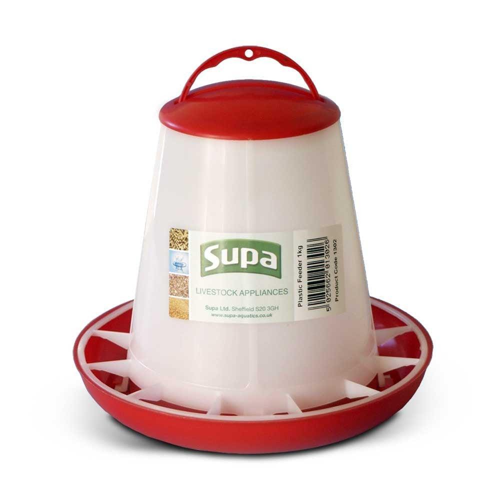 Supa Red & White Poultry Feeder 3kg x3 | Luxury Home Accessories | Heulog Glow
