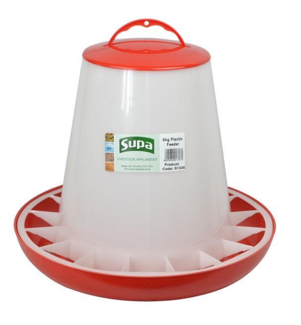 Supa Red & White Poultry Feeder 6kg x3 | Luxury Home Accessories | Heulog Glow
