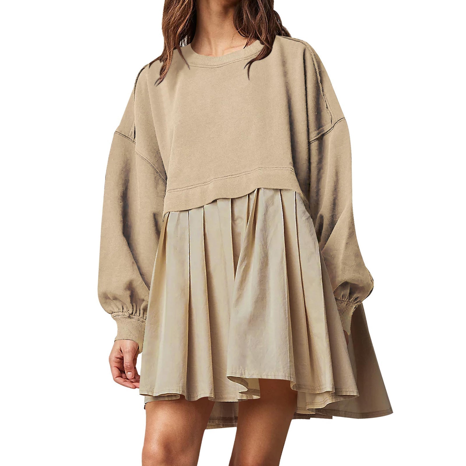 Sweater Dress Loose Long Sleeve Crewneck Pullover Tops Relaxed Fit Sweatshirts Short Dress Autumn And Winter | Luxury Home Accessories | Heulog Glow
