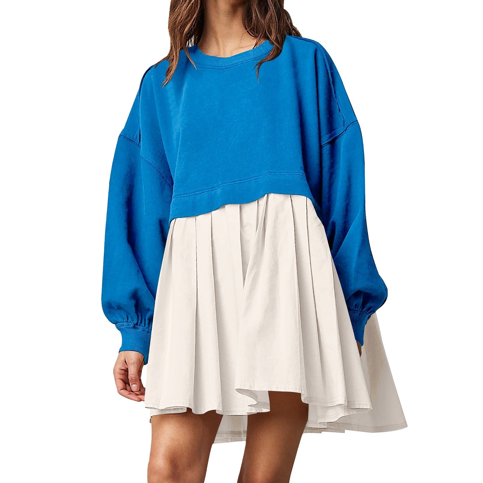 Sweater Dress Loose Long Sleeve Crewneck Pullover Tops Relaxed Fit Sweatshirts Short Dress Autumn And Winter | Luxury Home Accessories | Heulog Glow