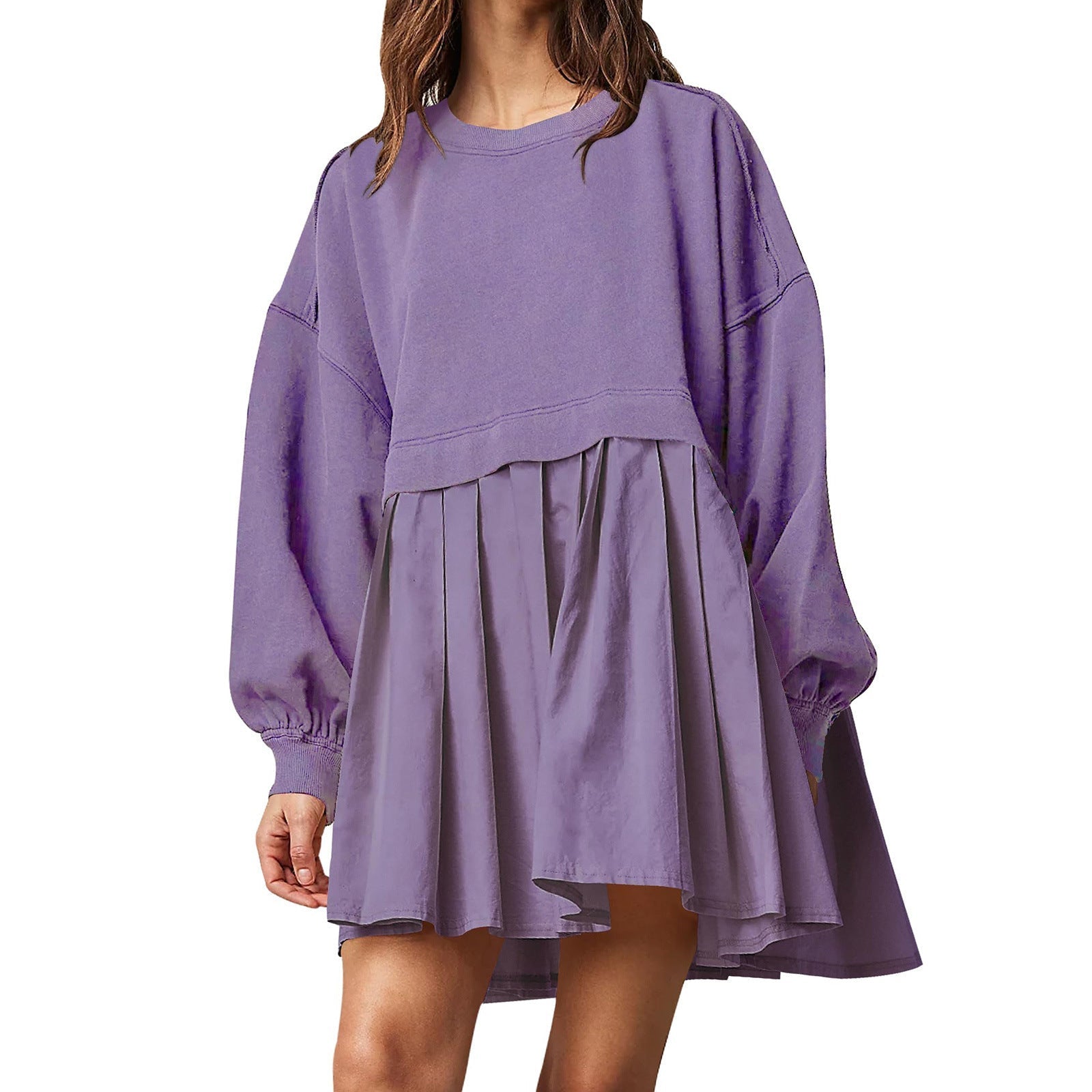Sweater Dress Loose Long Sleeve Crewneck Pullover Tops Relaxed Fit Sweatshirts Short Dress Autumn And Winter | Luxury Home Accessories | Heulog Glow