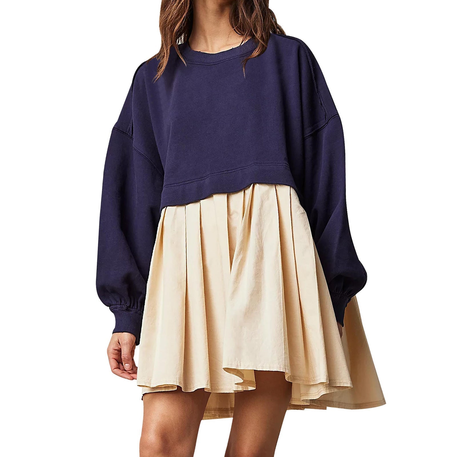 Sweater Dress Loose Long Sleeve Crewneck Pullover Tops Relaxed Fit Sweatshirts Short Dress Autumn And Winter | Luxury Home Accessories | Heulog Glow