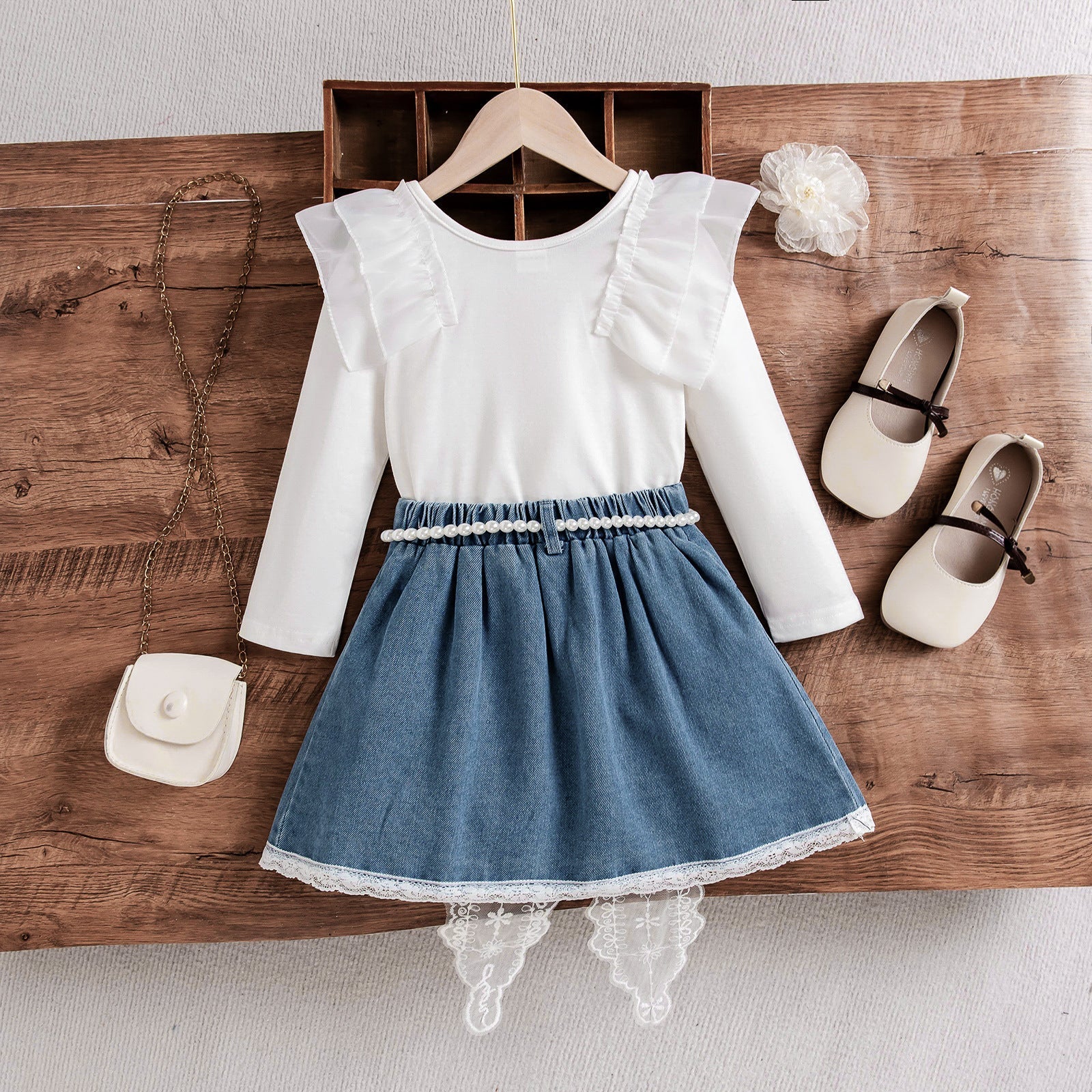 Sweet Dress With White Sleeve Splicing | Luxury Home Accessories | Heulog Glow