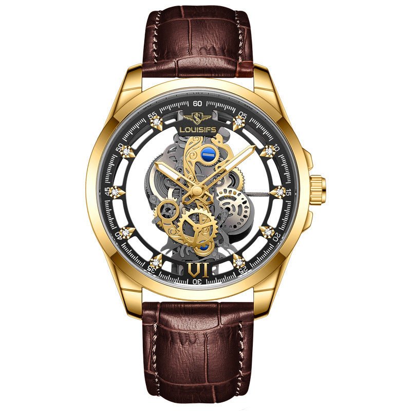 Swiss Double-sided Hollow Non-mechanical Men's Quartz | Luxury Home Accessories | Heulog Glow