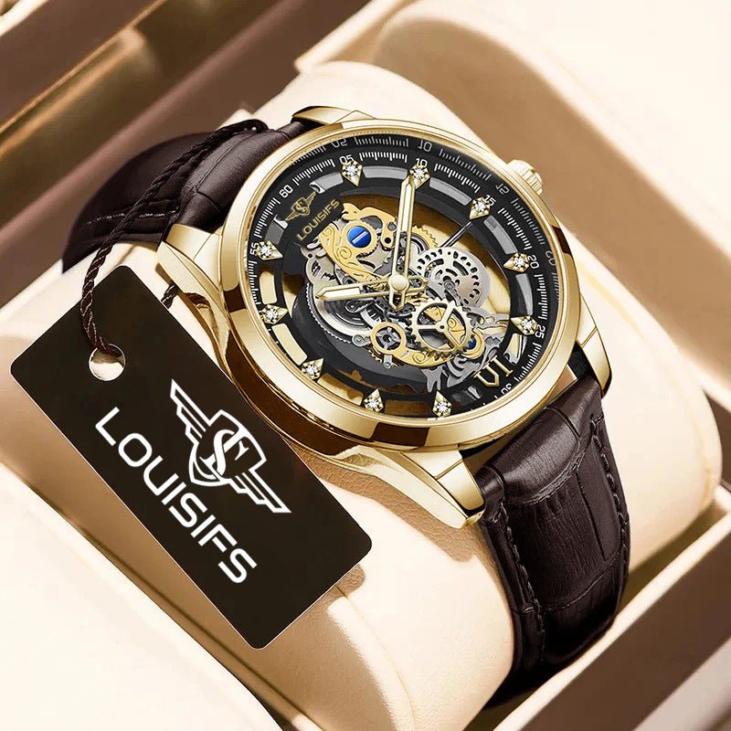 Swiss Double-sided Hollow Non-mechanical Men's Quartz | Luxury Home Accessories | Heulog Glow