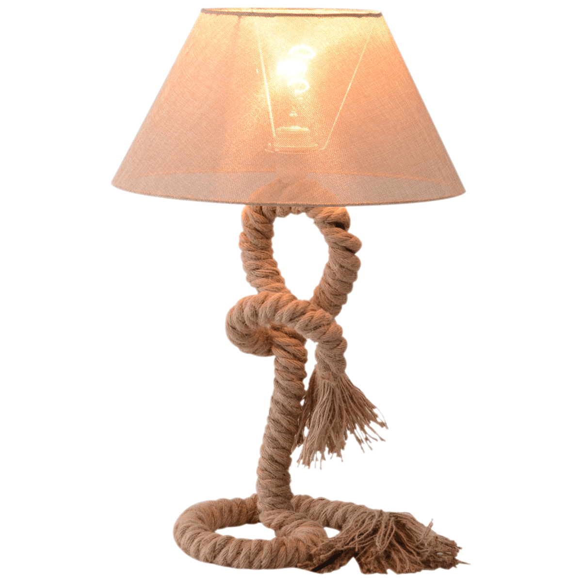 Table Lamp Indispensable Nautical Twisted Rope E27 Base Bedside Light | Luxury Home Accessories | Heulog Glow