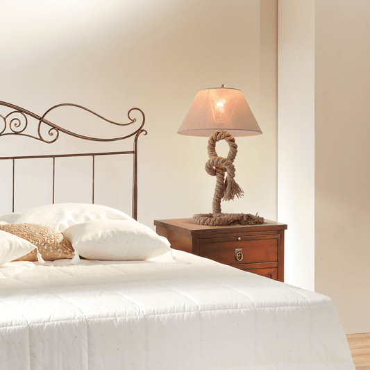 Table Lamp Indispensable Nautical Twisted Rope E27 Base Bedside Light | Luxury Home Accessories | Heulog Glow