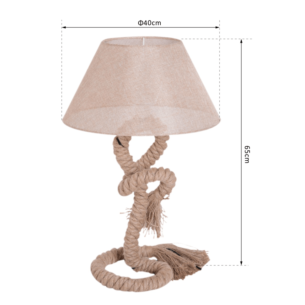 Table Lamp Indispensable Nautical Twisted Rope E27 Base Bedside Light | Luxury Home Accessories | Heulog Glow
