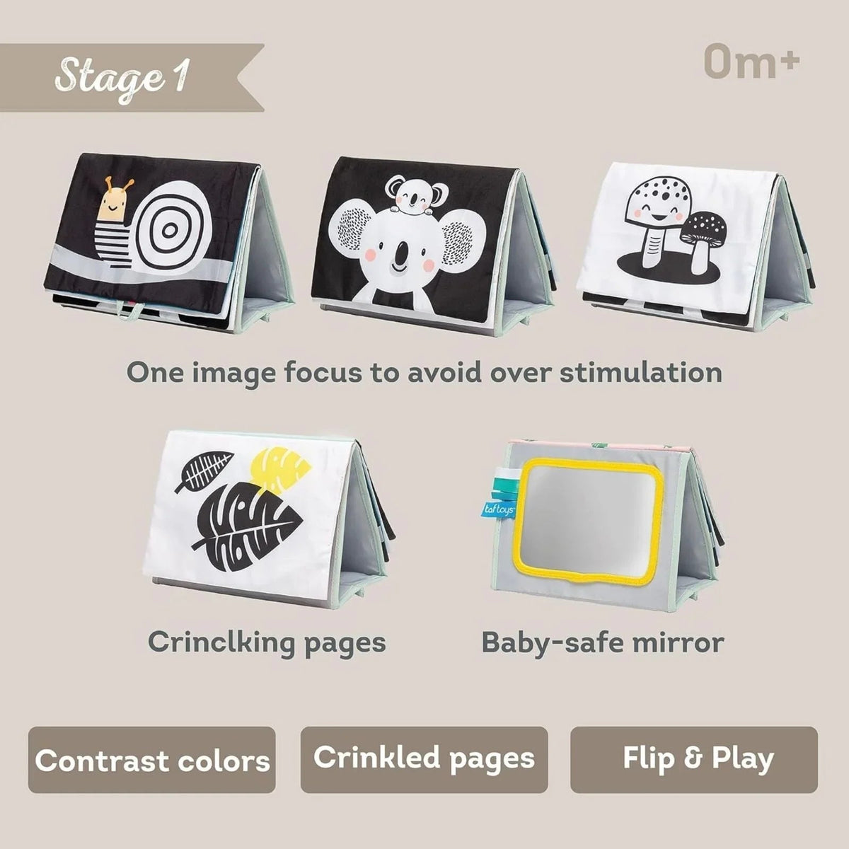 Taf Toys Kimmy Koala Tummy Time Book | Luxury Home Accessories | Heulog Glow