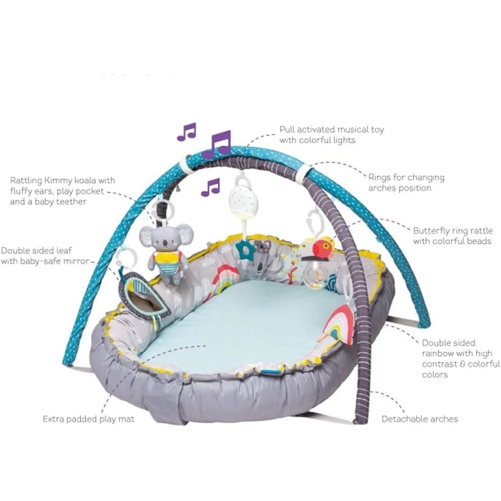 Taf Toys Koala Musical Cosy Gym | Luxury Home Accessories | Heulog Glow
