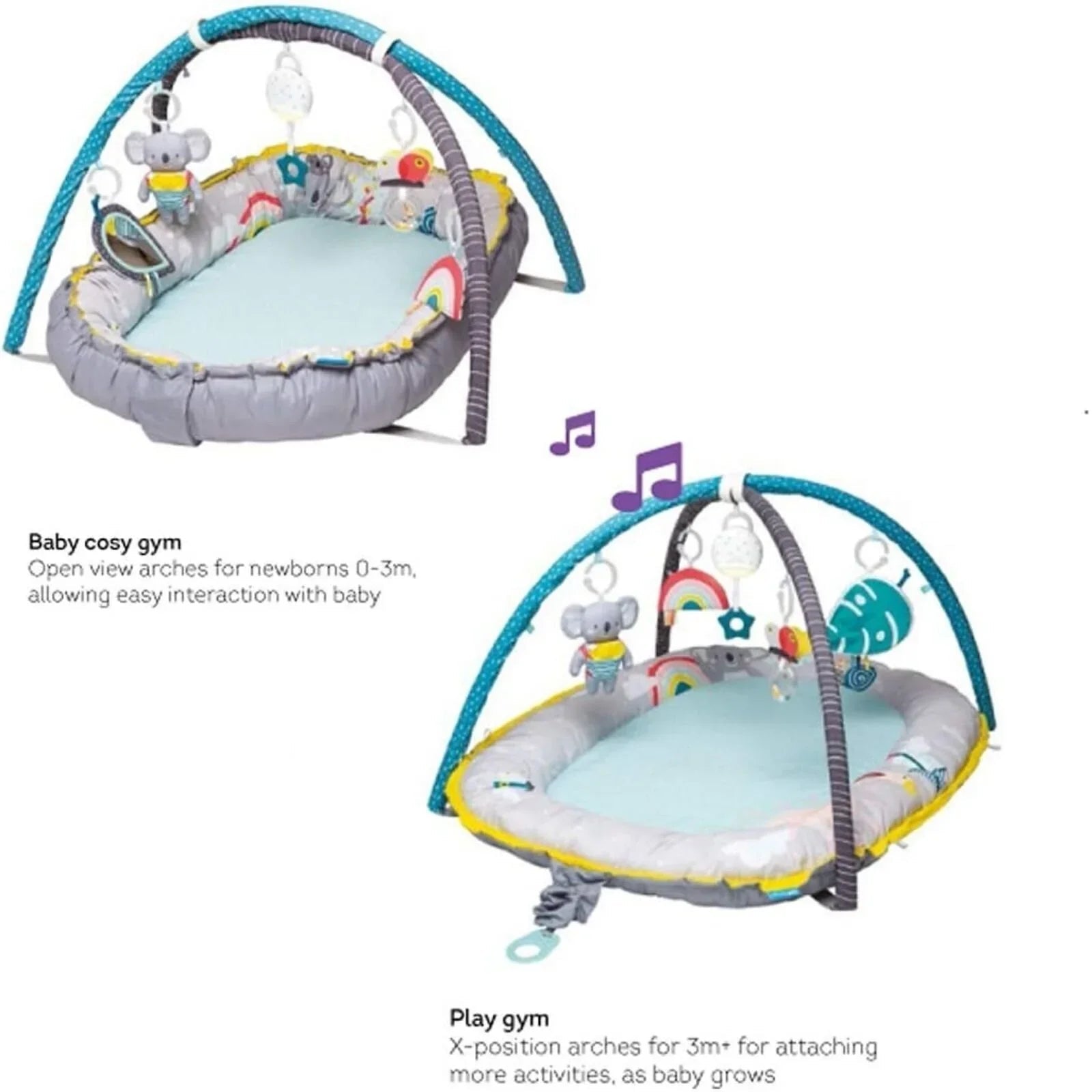 Taf Toys Koala Musical Cosy Gym | Luxury Home Accessories | Heulog Glow