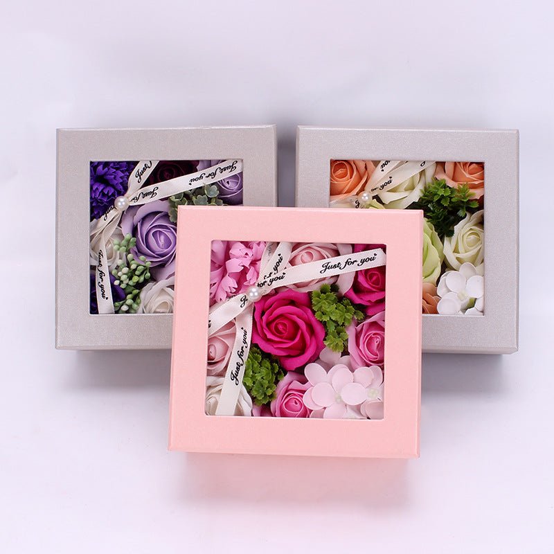 Teacher's Day Gift Creative Gift Soap Flower Gift Box Girlfriends Birthday Gift Simulation Rose Soap Flower For Teacher | Luxury Home Accessories | Heulog Glow