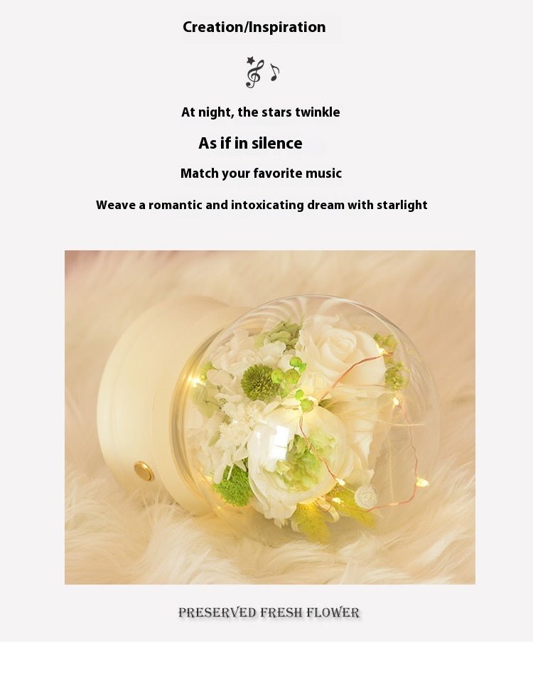 Teacher's Day Gift Simple Preserved Fresh Flower Bluetooth Speaker | Luxury Home Accessories | Heulog Glow