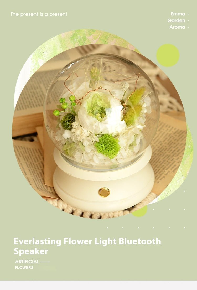 Teacher's Day Gift Simple Preserved Fresh Flower Bluetooth Speaker | Luxury Home Accessories | Heulog Glow