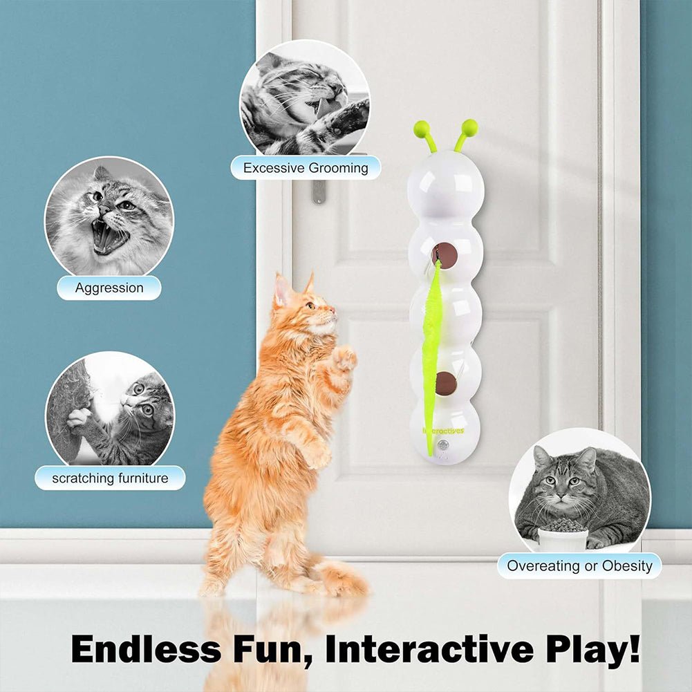 Teasing Cat Toy Automatic Pes Toy With Tail Motion Activated Kitten Toy Rechargeable Smart Interactive Cat Toy Pet Products | Luxury Home Accessories | Heulog Glow