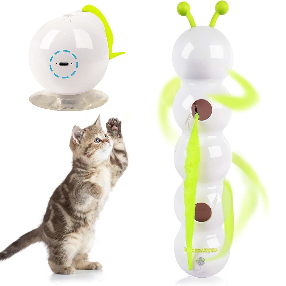 Teasing Cat Toy Automatic Pes Toy With Tail Motion Activated Kitten Toy Rechargeable Smart Interactive Cat Toy Pet Products | Luxury Home Accessories | Heulog Glow