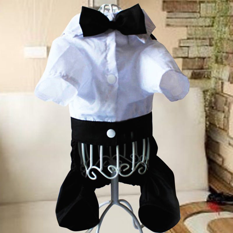 Teddy Dog British Bow Tie Suit Bib | Luxury Home Accessories | Heulog Glow