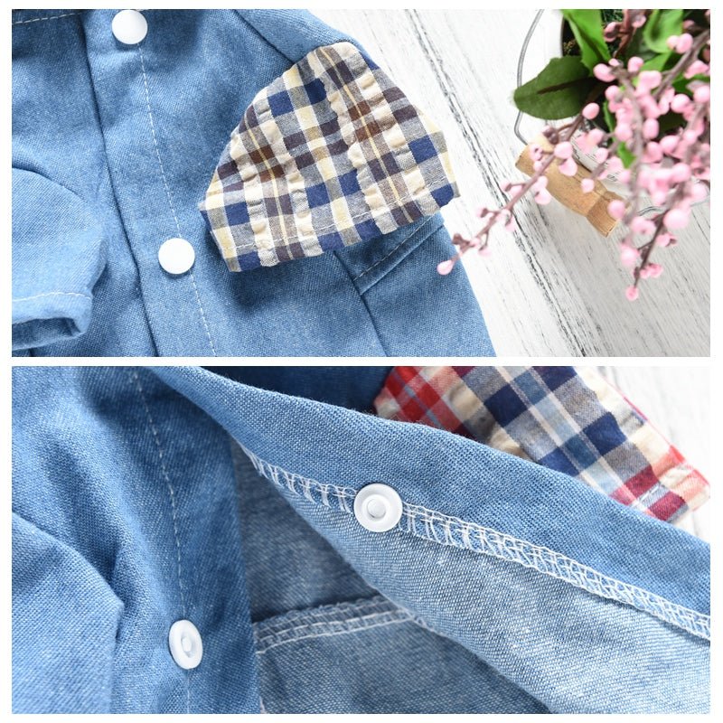 Teddy Dog Summer Plaid Stitching Shirt | Luxury Home Accessories | Heulog Glow