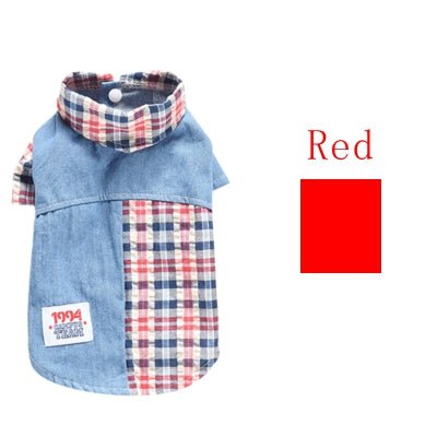Teddy Dog Summer Plaid Stitching Shirt | Luxury Home Accessories | Heulog Glow