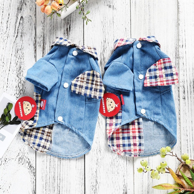 Teddy Dog Summer Plaid Stitching Shirt | Luxury Home Accessories | Heulog Glow