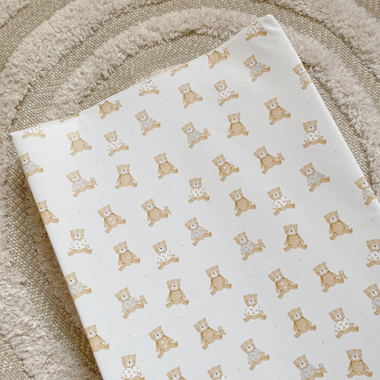 Anti-Roll Wedge Baby Changing Mat - Teddy Bears print